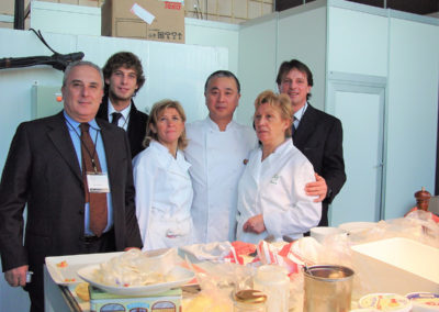 Con Marco Sabatini (Madrid Fusion), Massimiliano Musso, Alessandra Strocco, Nobu Matsuhisa (Restaurant ”Nobu” New York), Gemma Gallo.