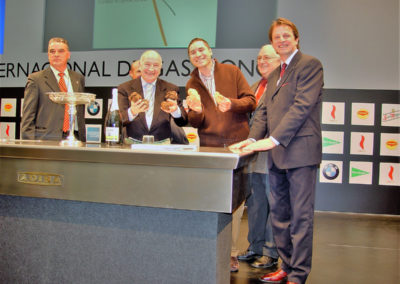 Asta del Tartufo - , Felix Vazquez (“Frutas Vazquez” sofisticada fruteria de Lacalle Ayala de Madrid – Madrid), Carmelo Bosque  (Restaurante “La Taberna de Lillas Pasta” – Huesca), Carlo Cerrato (Presidente “Rai Torino”)