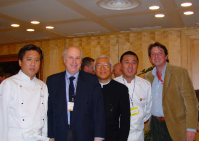 Con Yuji Wakiya (Restaurant “Wakiya” Tokio), Jose’ Angel Sanchez (gastronomic giornalist), Kunio Tokuoka (restaurant “KunioTokuoka” Kyoto), Nobu Matsuhisa (restaurant” Nobu” New York)