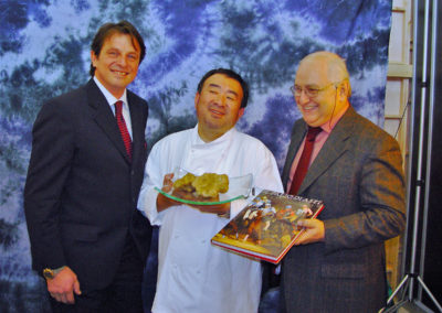 Con Tetsuya Wakuda (Restaurant “Tetsuya’s”), Carlo Cerrato (Presidente “Rai Torino”).